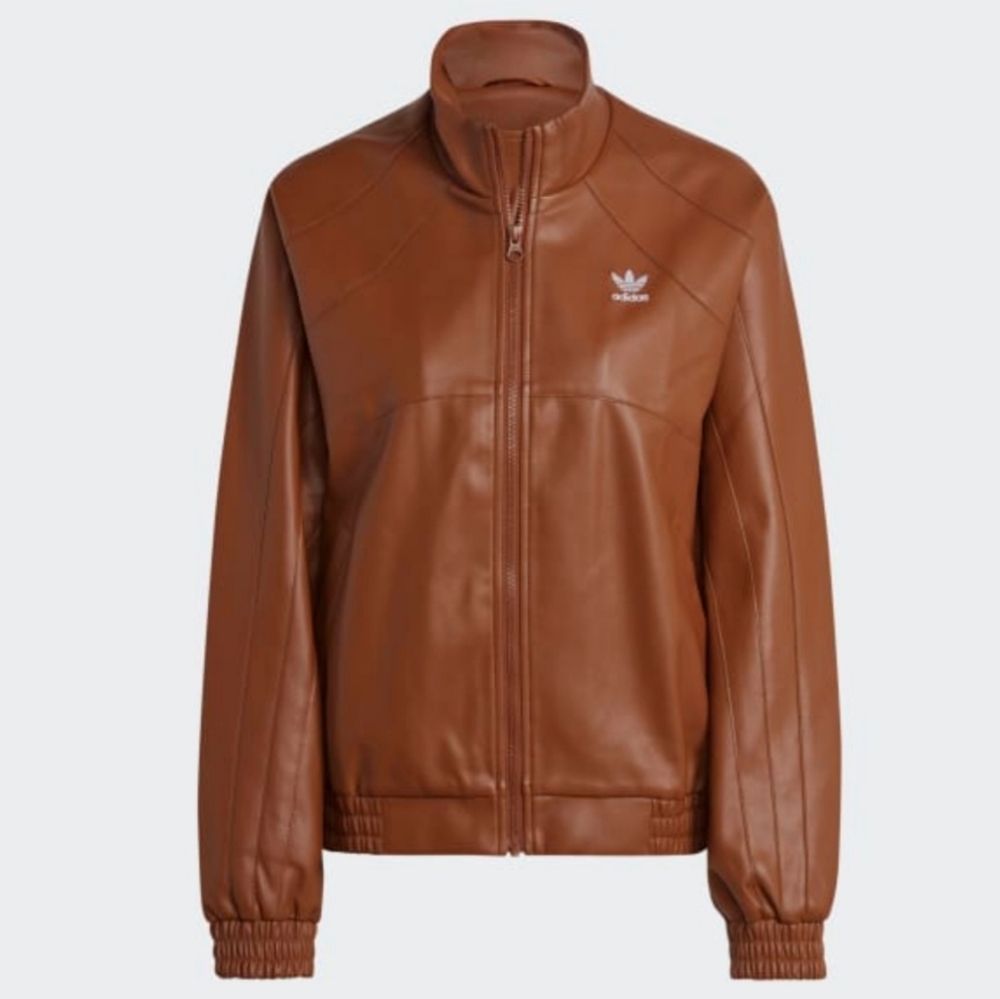 Adidas Trefoil faux leather jacket